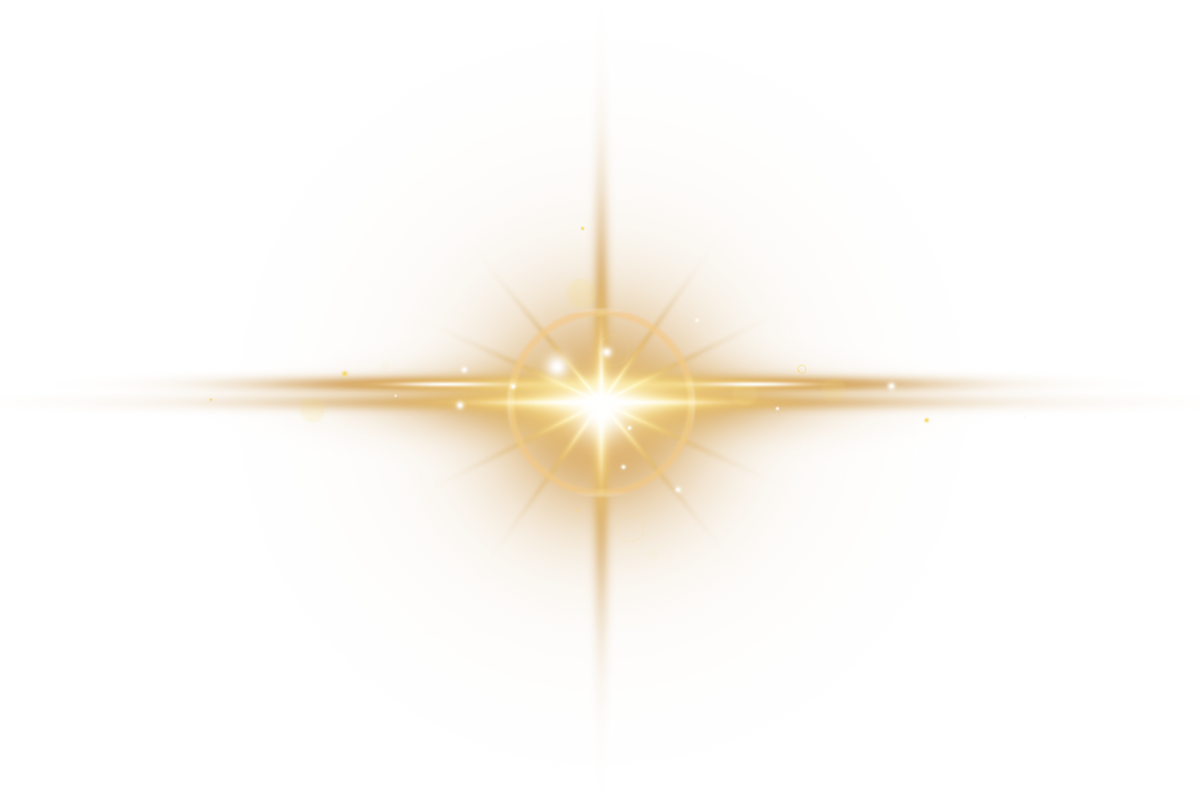Realistic digital glowing lens flare